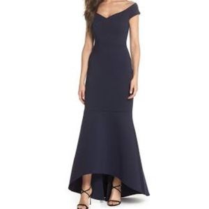 Eliza J navy blue scuba dress